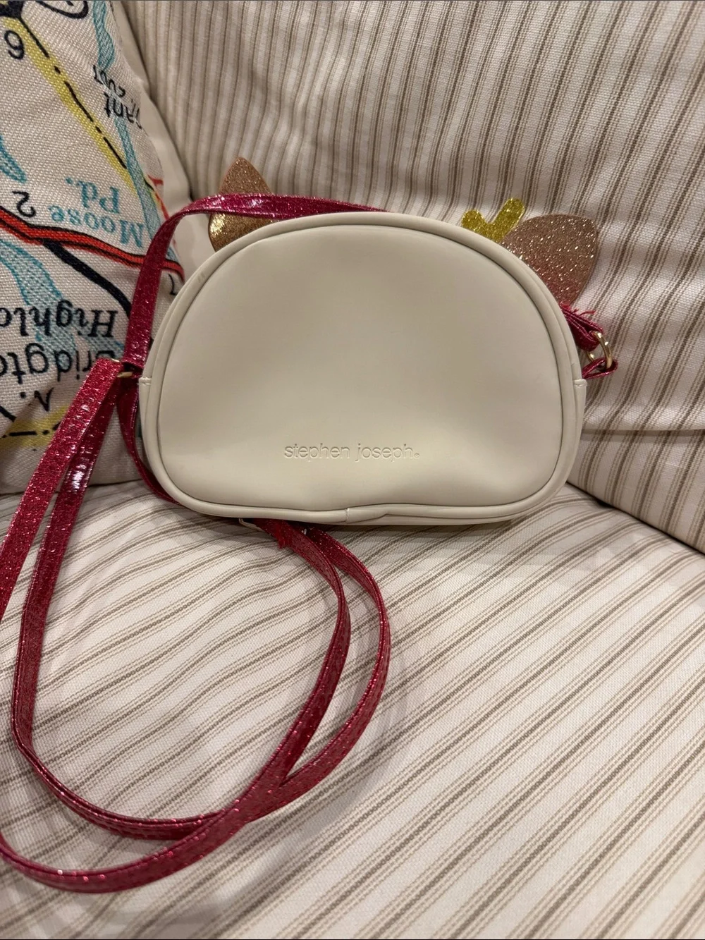 Stephen Joseph kids reindeer glitter crossbody bag purse